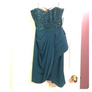 Badgley Mischka aqua marine dress never wore