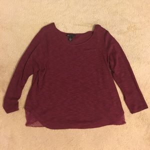 Like New Lane Bryant Slate Red Sweater Size 18/20