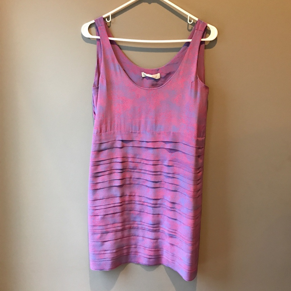 Purple silk mini dress
