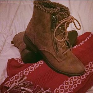 Brownish tan ankle booties sz 8