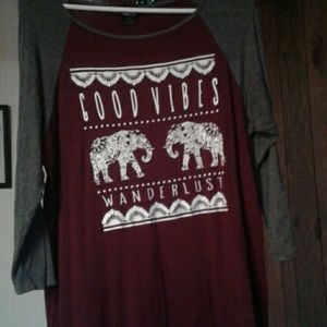 Good vibes baseball tee