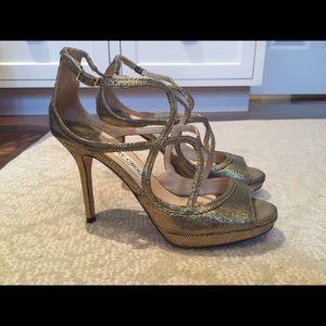 Jimmy Choo Glitter Platform Sandal
