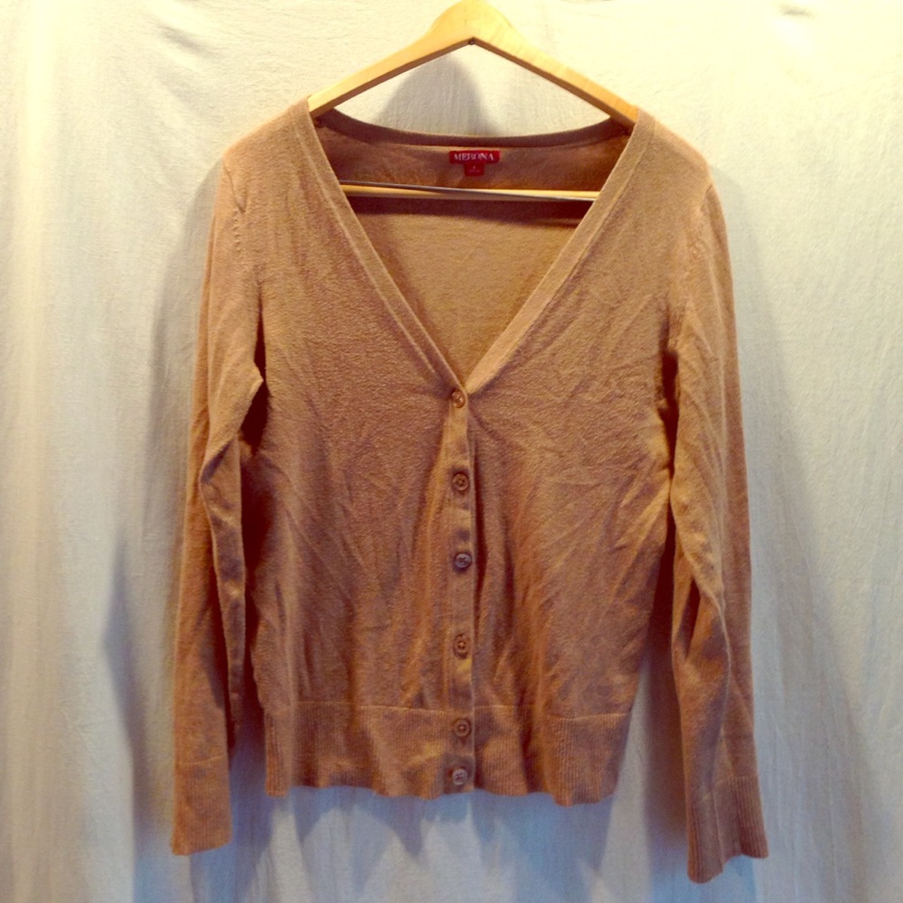 Camel Cardigan Sweater