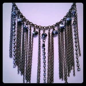 Black chains necklace