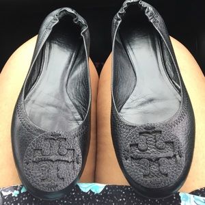 Tory Burch Black Flats