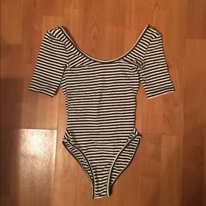 American Apparel striped bodysuit