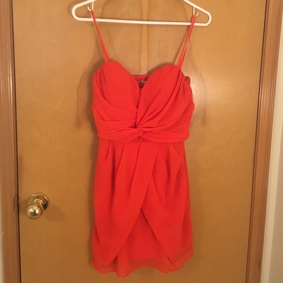 Burnt Orange Chiffon Dress - Picture 1 of 1