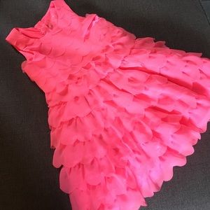 ❌SOLD❌ Bright Pink Scallop Tier Dress