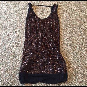 Sparkly brown sequin Daytrip tank top!