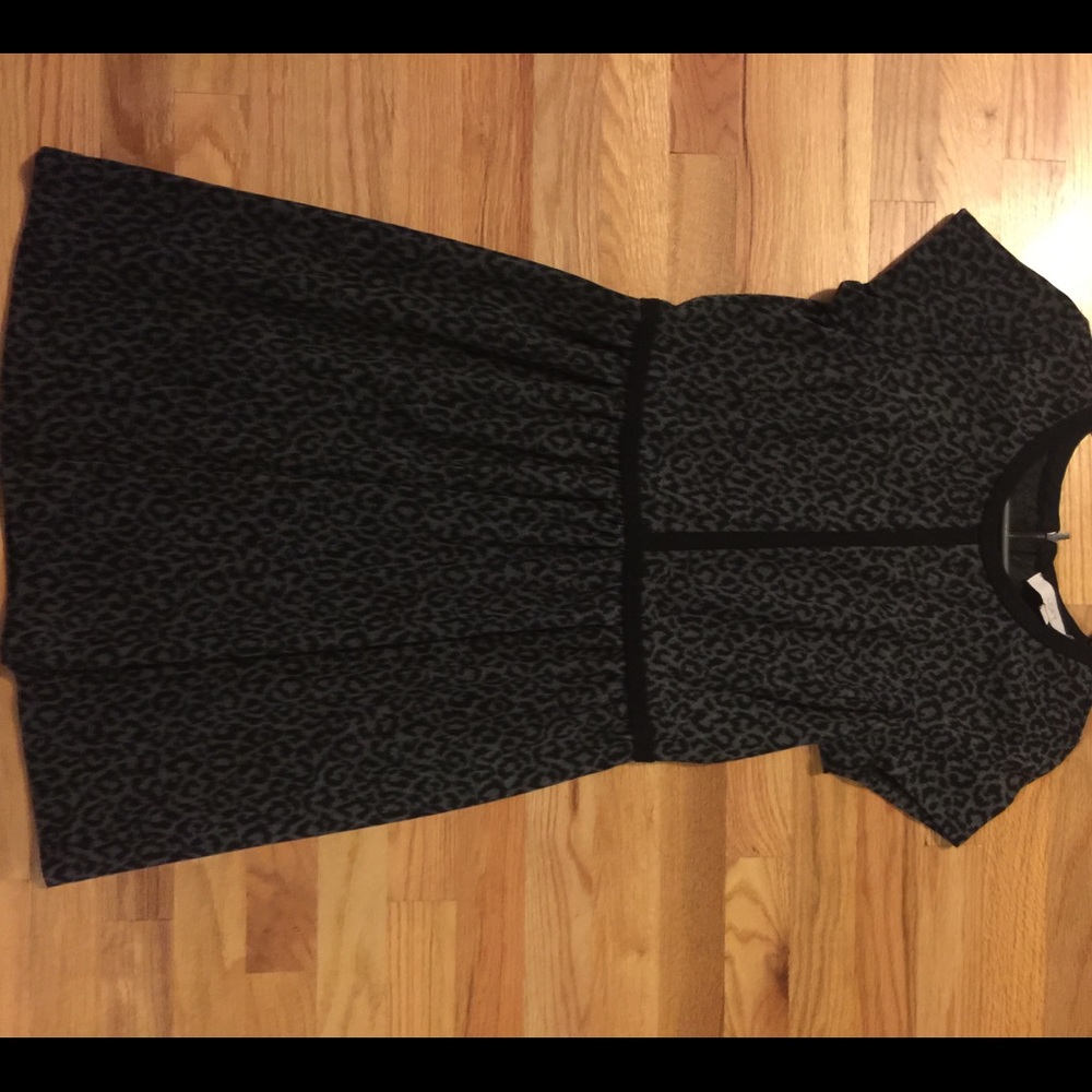 The Loft dress black and grey cheetah print