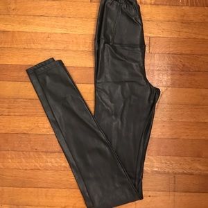 Aritzia Black Faux Leather Legging