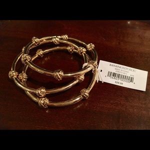 Banana Republic Gold Bangle Bracelets (Set of 3)