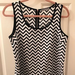 Black and white blouse tank top.