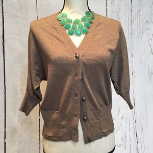 Gap Brown  Bat wing 3/4 Sleeve Cardigan Small