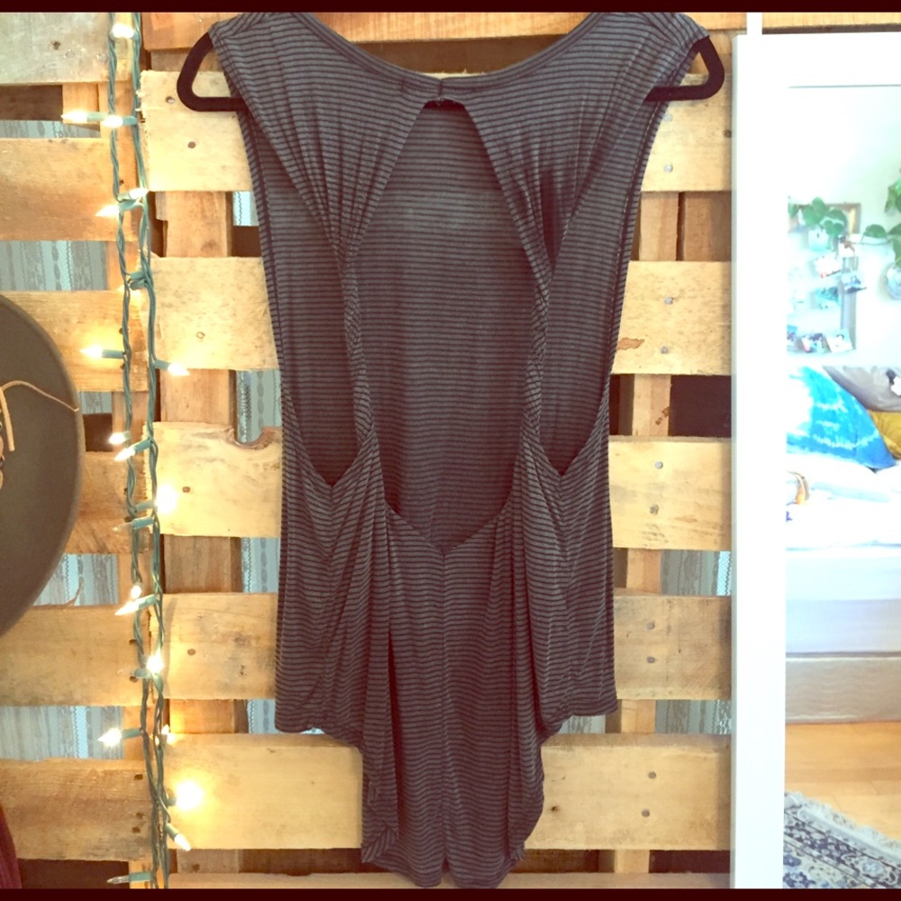 Backless striped top