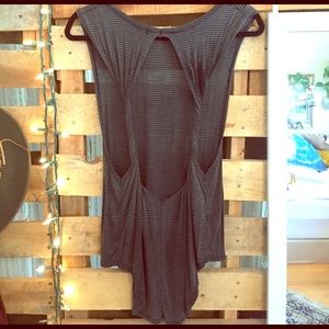 Backless striped top