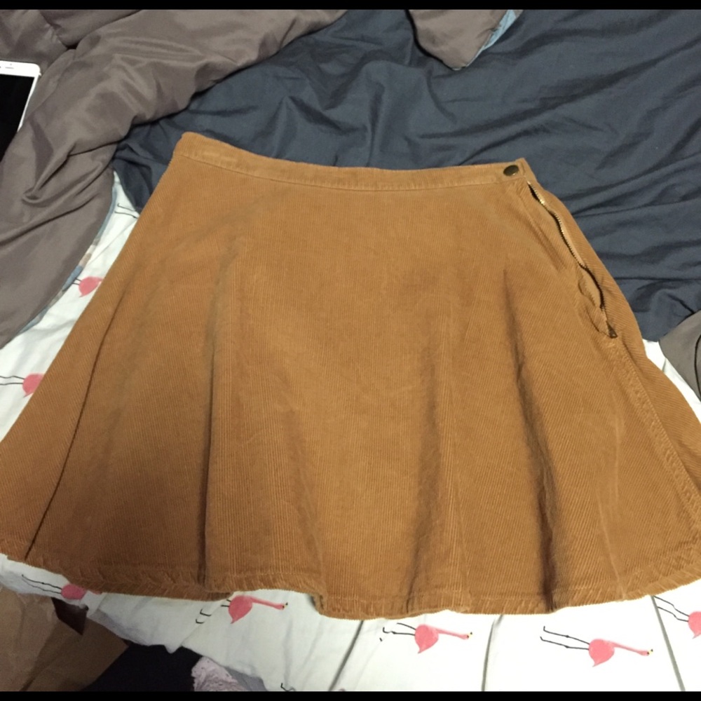 Brown Corduroy circle skirt