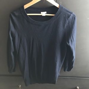 Navy cotton J.Crew Factory Tippi sweater.