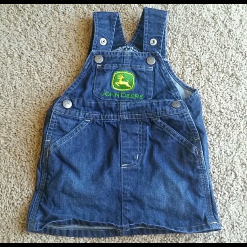 9 month John Deere Baby Girl Overalls