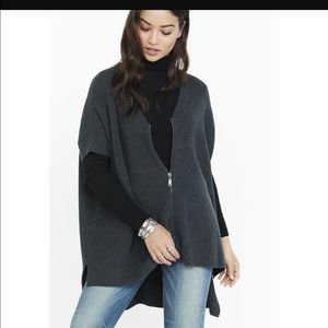 Express oversized zip sweater