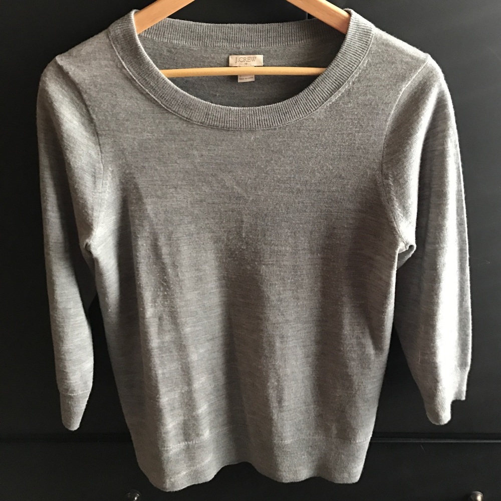 Light grey J.Crew Factory merino wool tippi
