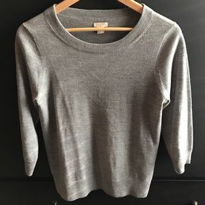 Light grey J.Crew Factory merino wool tippi