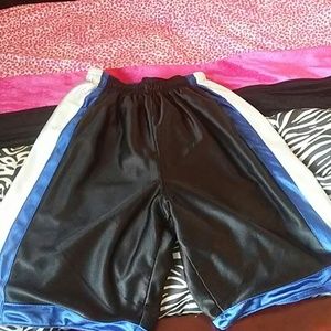 Blue, silver and black Basket ball shorts