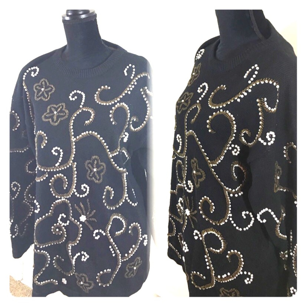 Vintage Beaded Sweater/Dress