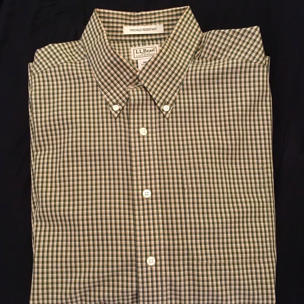 L.L. Bean Men's Button Up - Hunter Green Plaid