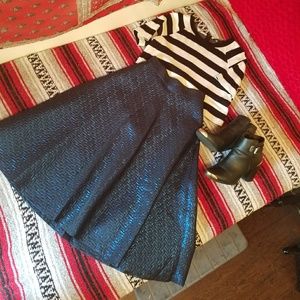 Shimmer Blue A-Line Skirt