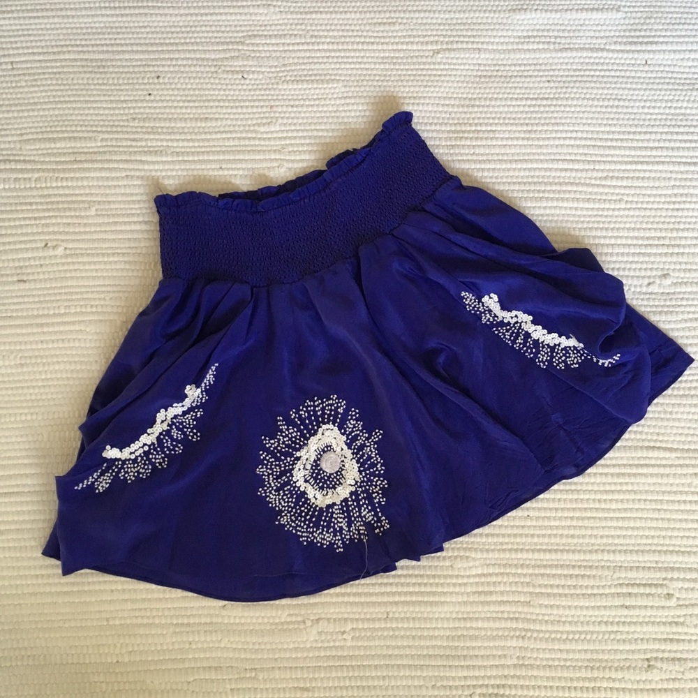 Anthropologie silk skirt