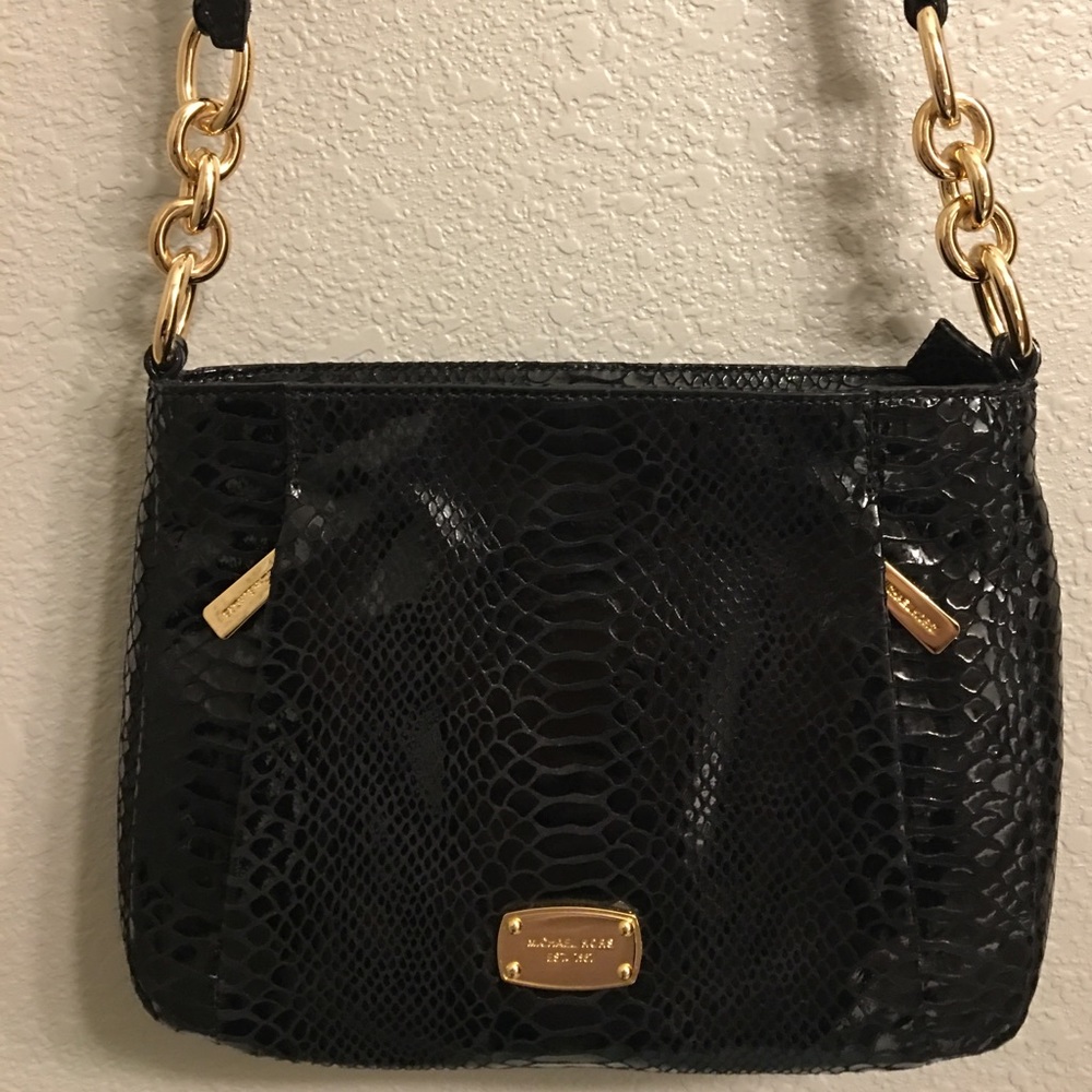 Michael Kors snakeskin pattern purse