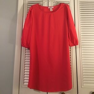 Coral Shift Dress