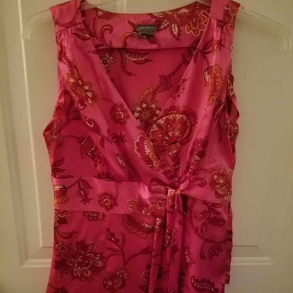 Ann Taylor silk sleeveless blouse gently used