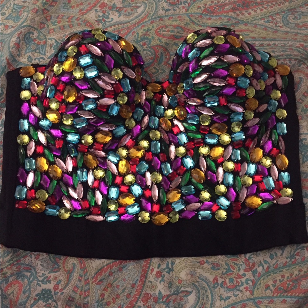 Multi color Studded bra top