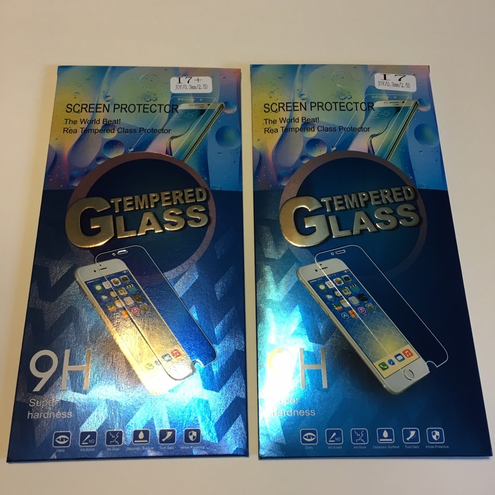 2X iPhone 7+/6+/6s+ Tempered Glass