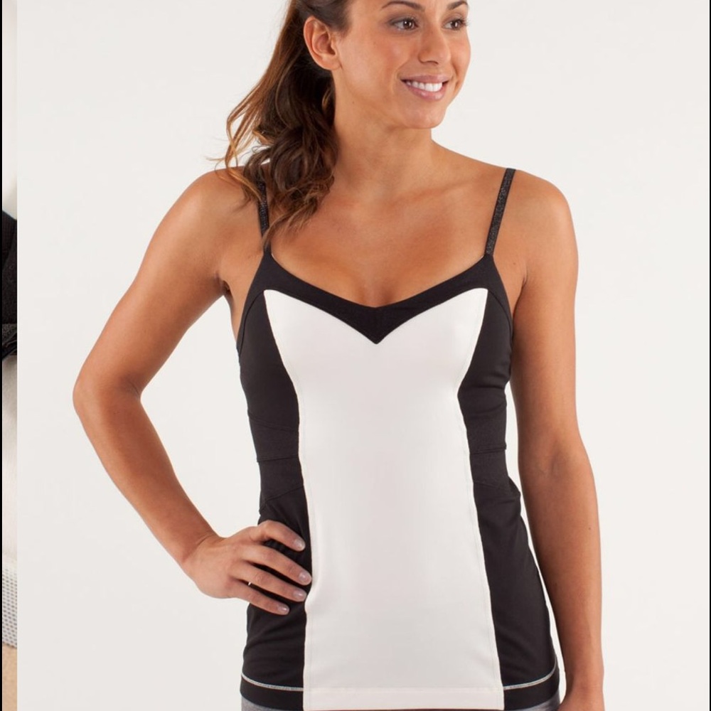 Lululemon Elongate Tank Polar Cream / Black