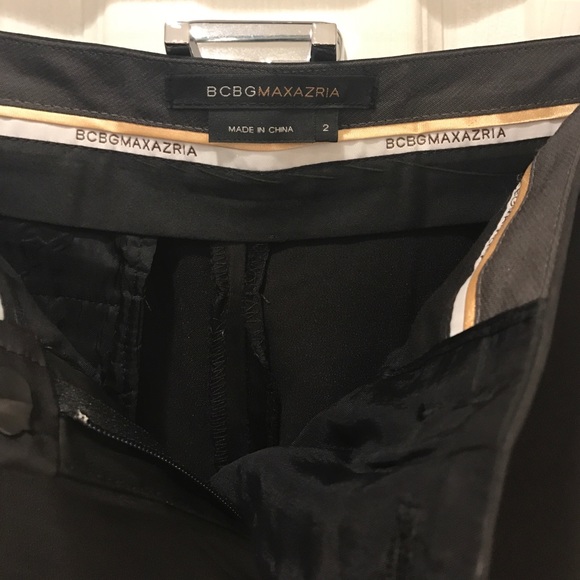 Bcbgmaxazria tuxedo black pants size 2 - Picture 3 of 4