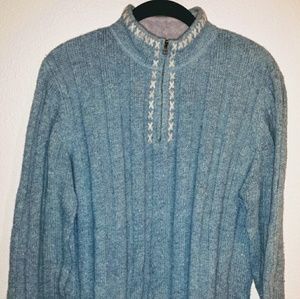Woolrich Wool Blend Mock Half Zip Knitted Pullover
