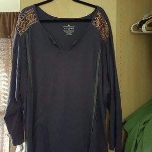 Price slashed! Navy Blue 3/4length sleeve top