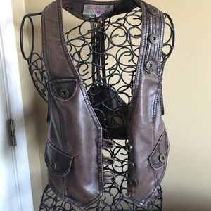 ‼️Distressed Leather Vest‼️