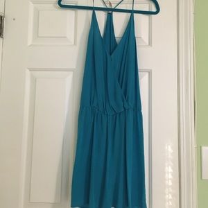 Rory Beca Silk Turquoise Romper