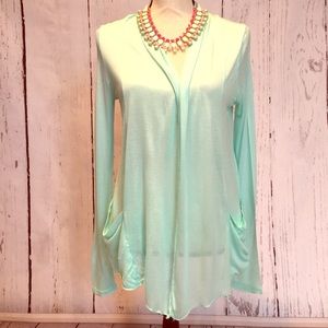 Mint Green Flyaway Lightweight Cardigan