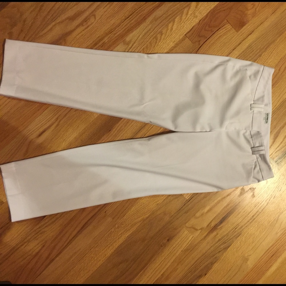 Express white crop pants