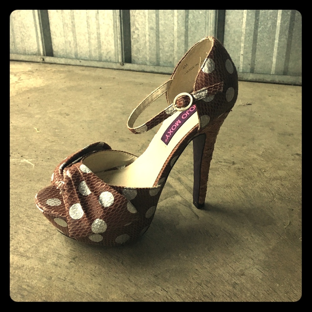 Mojo Moxy Polkadot heels new size 6