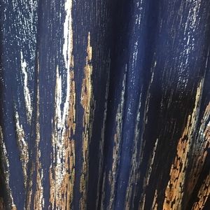 LuLaRoe Ana Dress, Size L Navy and Silver