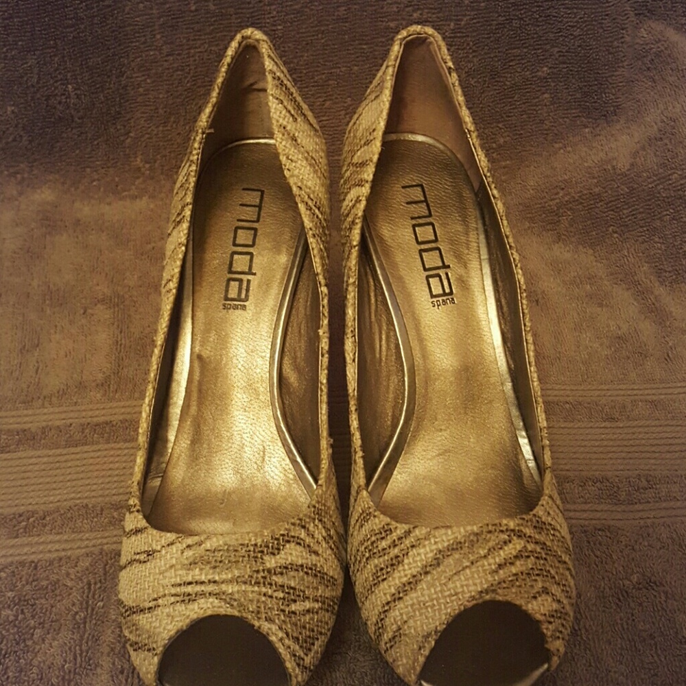 Moda Peep Toe Heels Excellent Condition - Picture 3 of 3