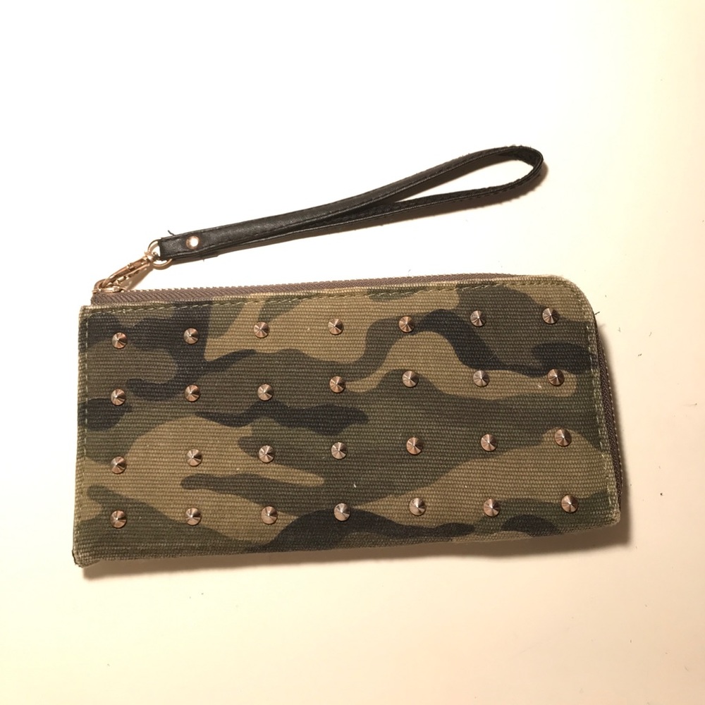 Studded Camo Wallet