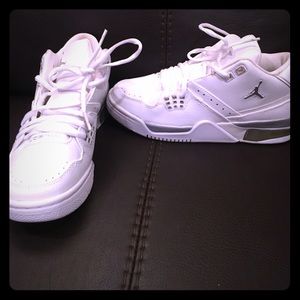 Nike Jordan's white and silver