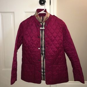 Authentic Burberry Jacket in Dark Red